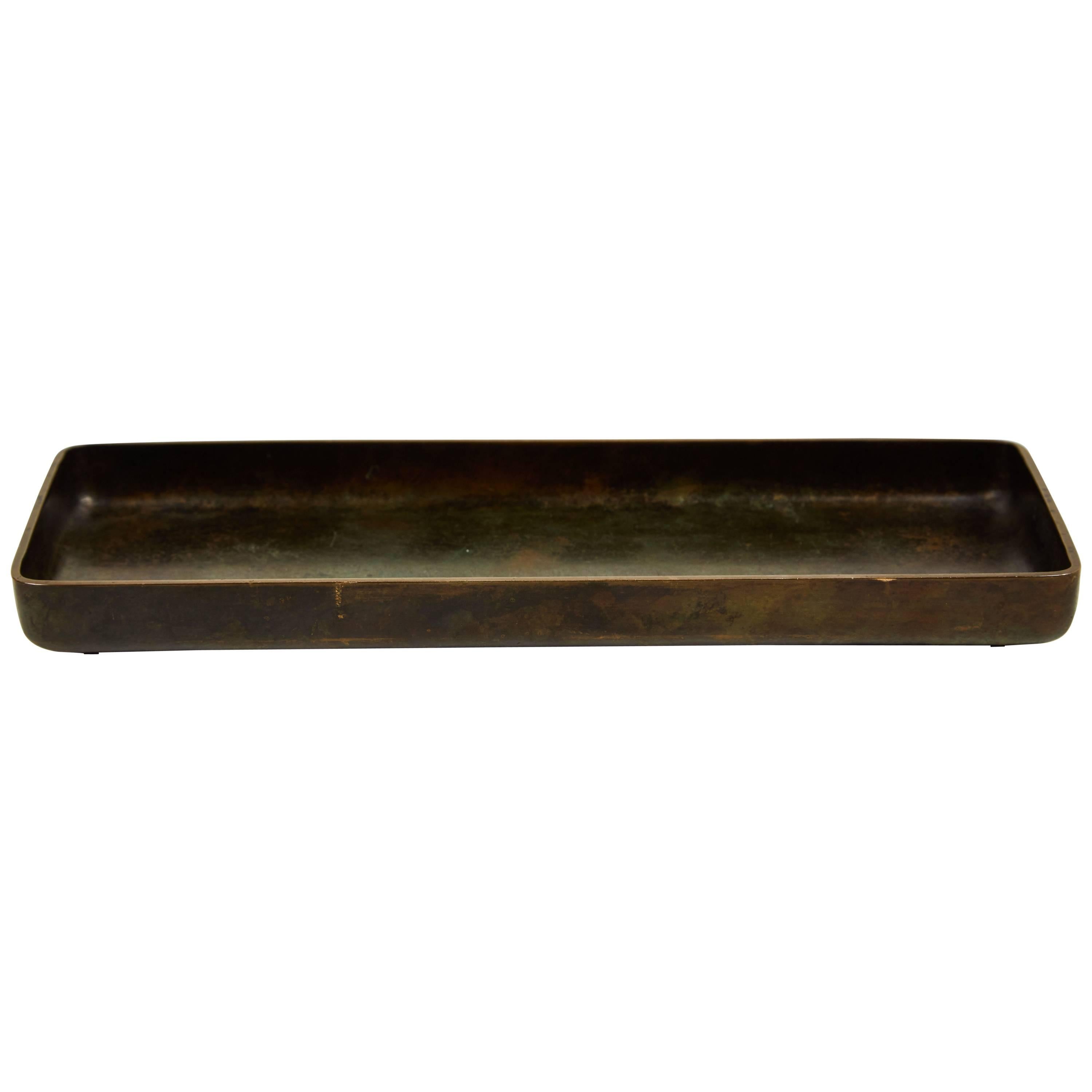 Patined Bronze Tray by Just Andersen