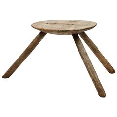 Antique Primitive Three Legged Stool