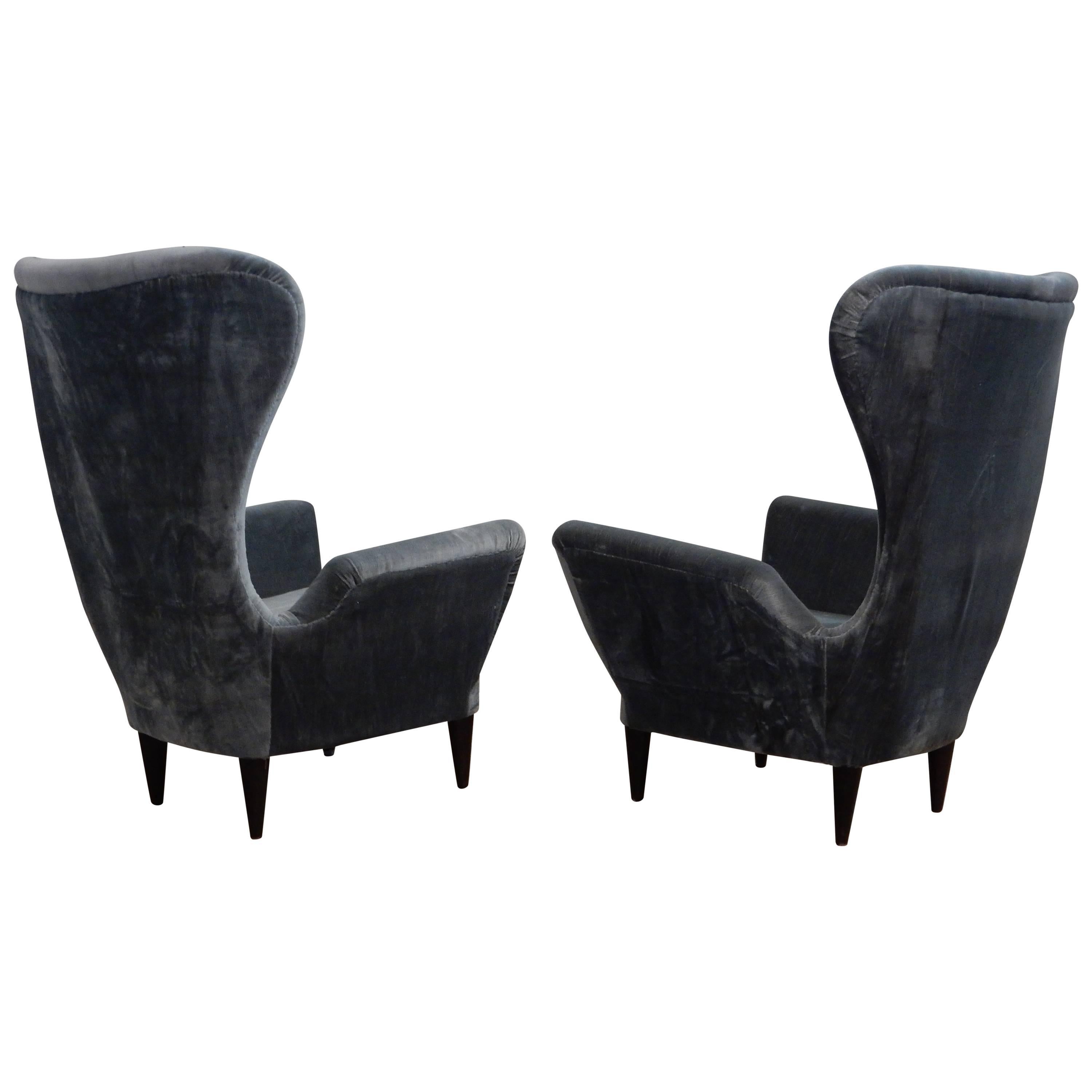 Pair of 1960s Armchairs in the Style of Paolo Buffa