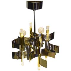Four-Light Petite Foyer Entry Pendant Chandelier by Gaetano Sciolari 9