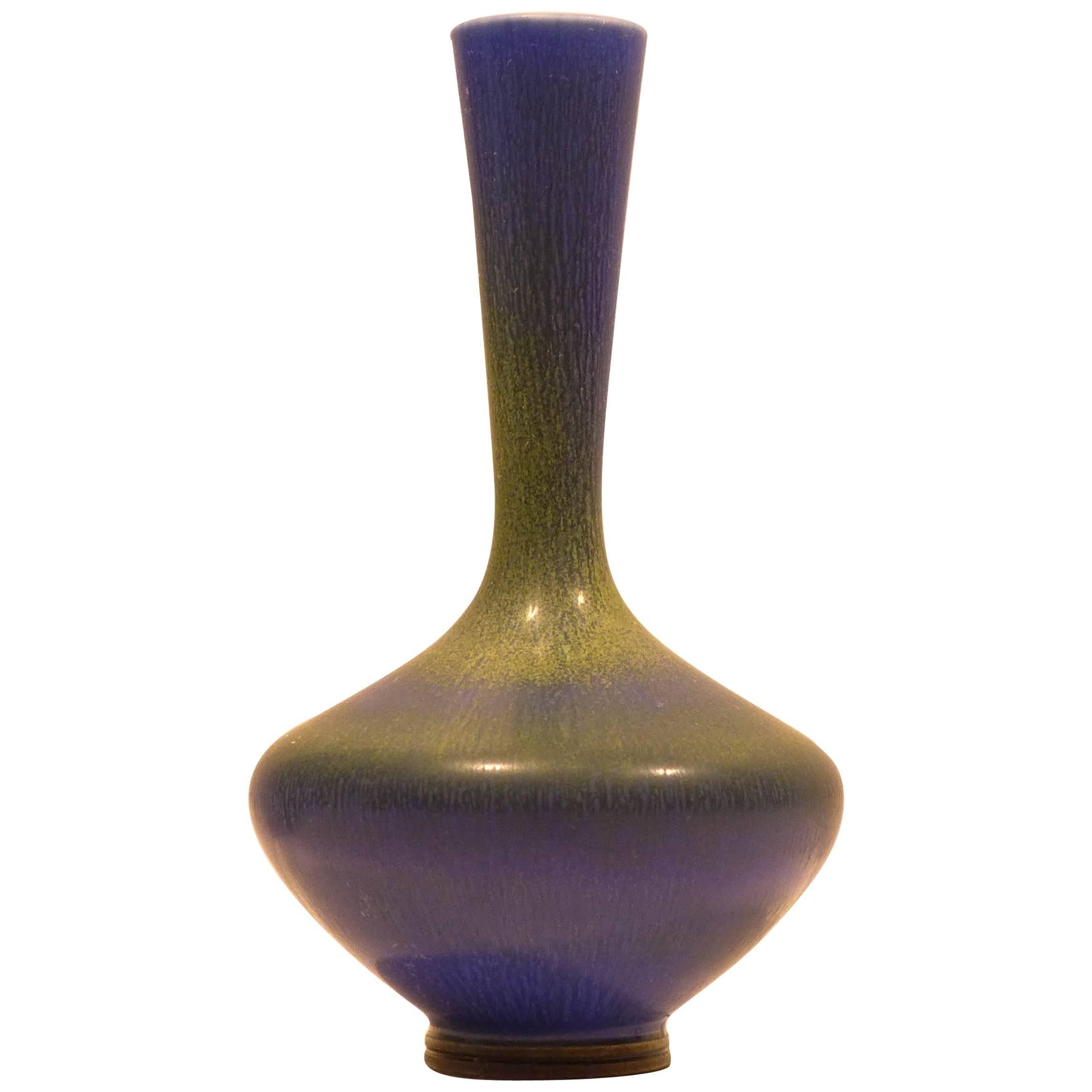 Berndt Friberg Vase with Vivid Blue-Green Glaze