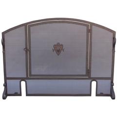 1920s Arched Fire Screen with Door