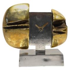 Vintage Sculptural Clock by David Marshall