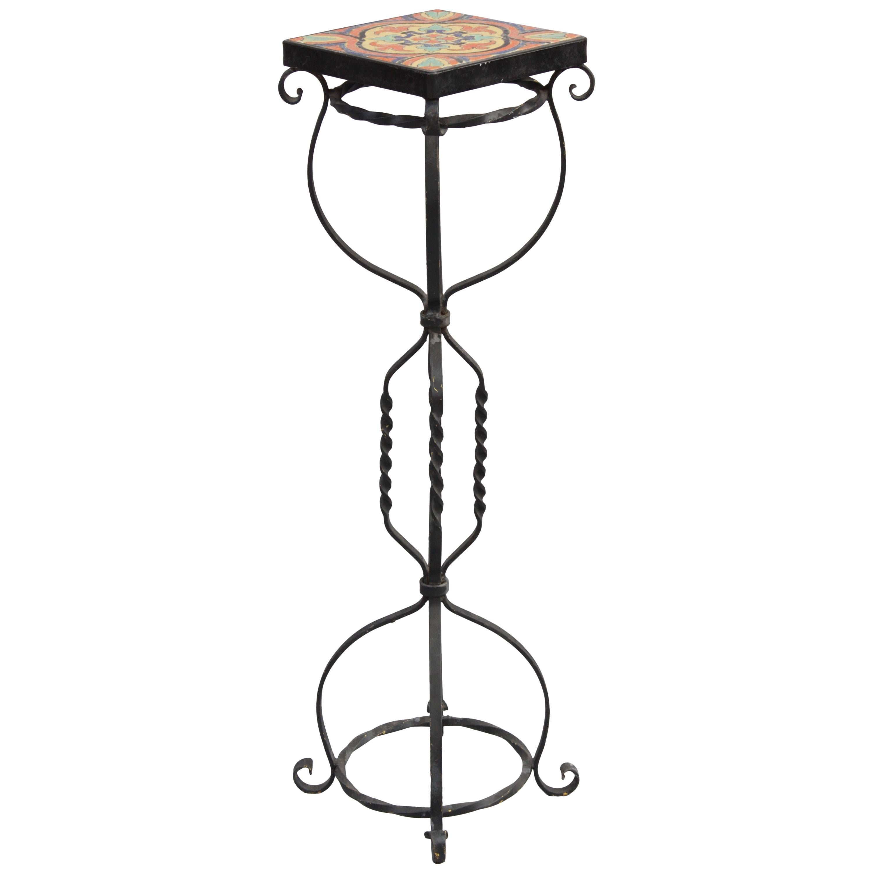 1920s California Tile Plant Stand