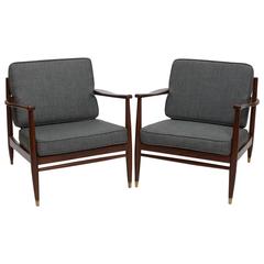 Pair of American Modern Armchairs in the Style of Grete Jalk 6