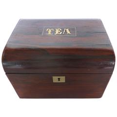 English Inlaid Rosewood Tea Caddy, circa 1830