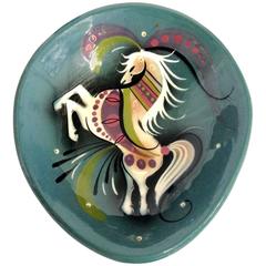 Ceramic Hand-Painted Horse Dish by Sascha Brastoff