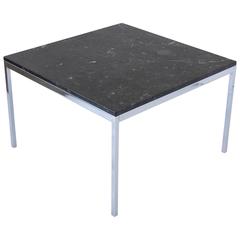 Knoll Marble and Chrome Square Coffee Table