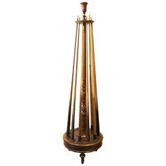 French Snooker or Pool Cue Rack or Stand, circa 1900