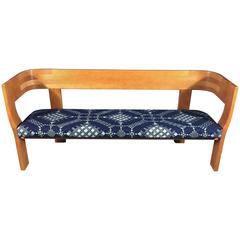 1970s Stig Lönngren Swedish Sofa/Bench with 19th century Coverlet Seating