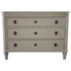 19th Century Swedish Painted Gustavian Style Chest of Drawers