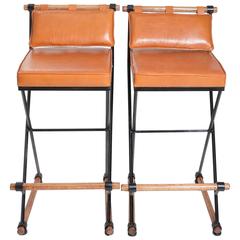 Vintage Pair of Cleo Baldon Style Bar Stools