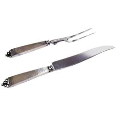 Sterling Silver Knife and Fork Carving Set from The Kalo Workshop