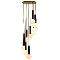 Ten-Tier Cascading Chandelier by Tapio Wirkkala for Oy Airam AB, Finland 10