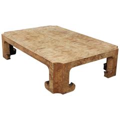 Stunning Burl Carpatian Elm Coffee Table by Baker