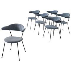 Set of Six Italian Dining Armchairs for Arflex 10
