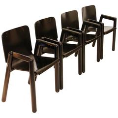 Italian Dining Chairs from Pozzi & Verga, 1960s, Set of Four