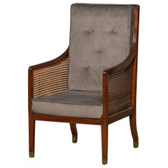 Early 19th Century Regency Armchair in Mahogany and Cane