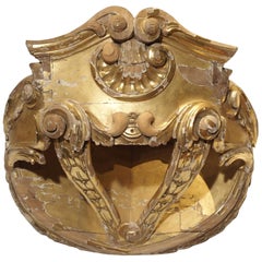 18th Century French Giltwood Ciel de Lit or Bed Crown