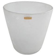 Art Deco Ice Bucket in frosted glass by Pukeberg, Sweden