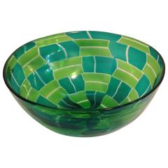 Rare Barovier and Toso Murano Patchwork Bowl Designed by Ercole Barovier
