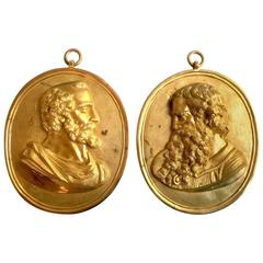 Pair of 19th Century Empire Medallions