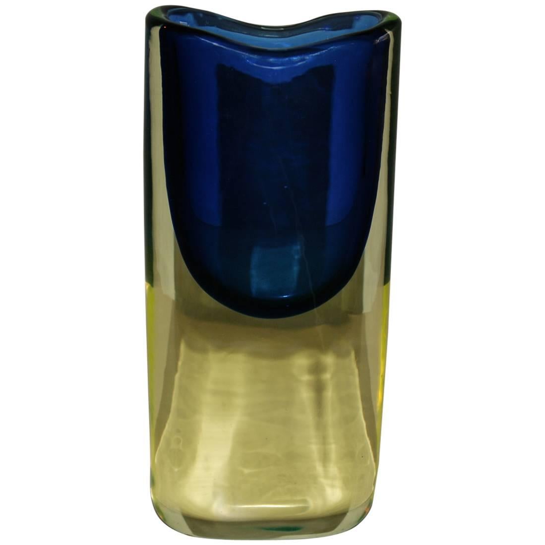 Flavio Poli Murano Art Glass Vase for Seguso Verti d’Arte, Italy, circa 1950 For Sale