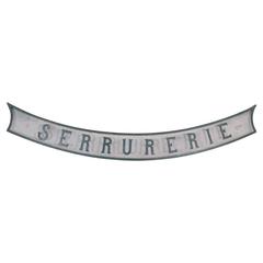 Large Antique French "Serrurerie" Locksmith Swag Sign 2