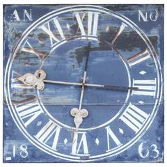 Antique French Clock Tower Face from Northern France