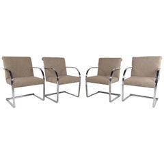 Set of Four Mid-Century Modern Knoll Style Brno Dining Chairs