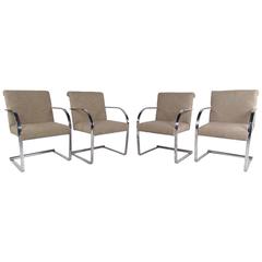 Set of Mid-Century Modern Knoll Brno Style Dining Chairs 4