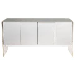 Mid-Century Modern Mirrored and Lucite Credenza by Ello