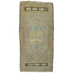 Vintage Turkish Oushak Throw Rug 4