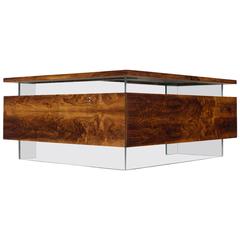 French Desk in Rosewood and Glass 9