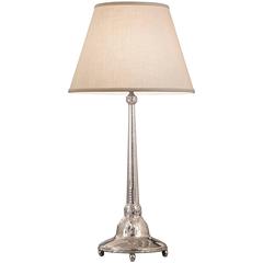 Karl Anderson, Swedish Grace Period Hammered Silver Table Lamp
