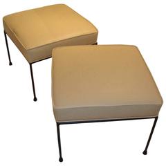 Pair of Paul McCobb Leather Stools 3