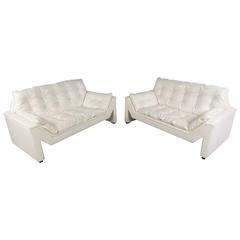 Unique Pair of Mid-Century Modern Sculptural Loveseats 6