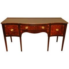 18th Century English Georgian Figured Mahogany Sideboard with Shaped Top 10