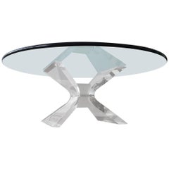 Acrylic and Glass Cocktail Table by Lion in Frost
