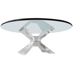 Acrylic and Glass Cocktail Table by Lion in Frost 12