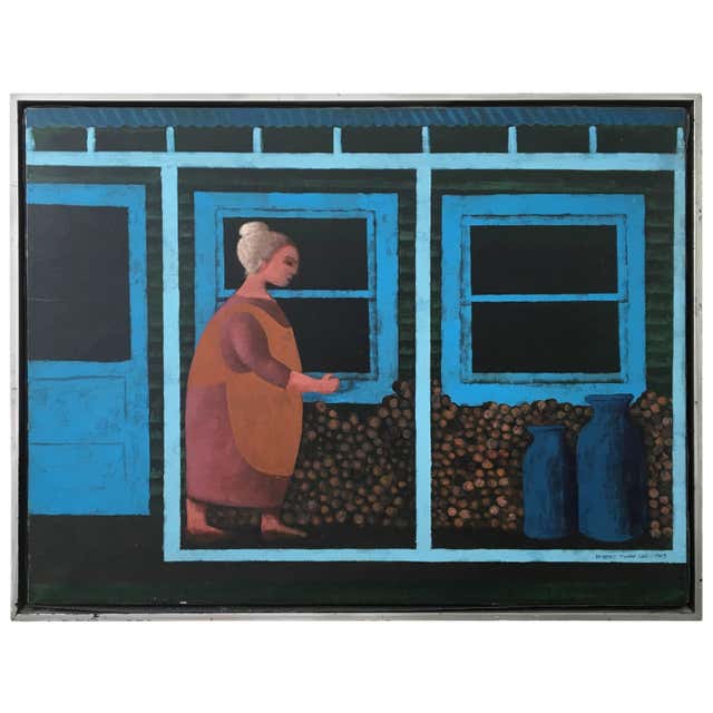 An Original Painting By American Artist Agnes Sims (1910 - 1990) For ...