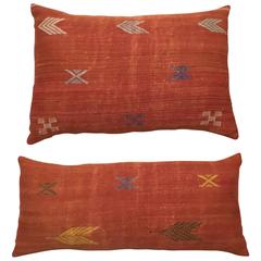 Vintage Pair of Cactus Silk Pillows