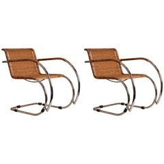 Pair of Mid-Century Mies Van der Rohe MR20 Chairs