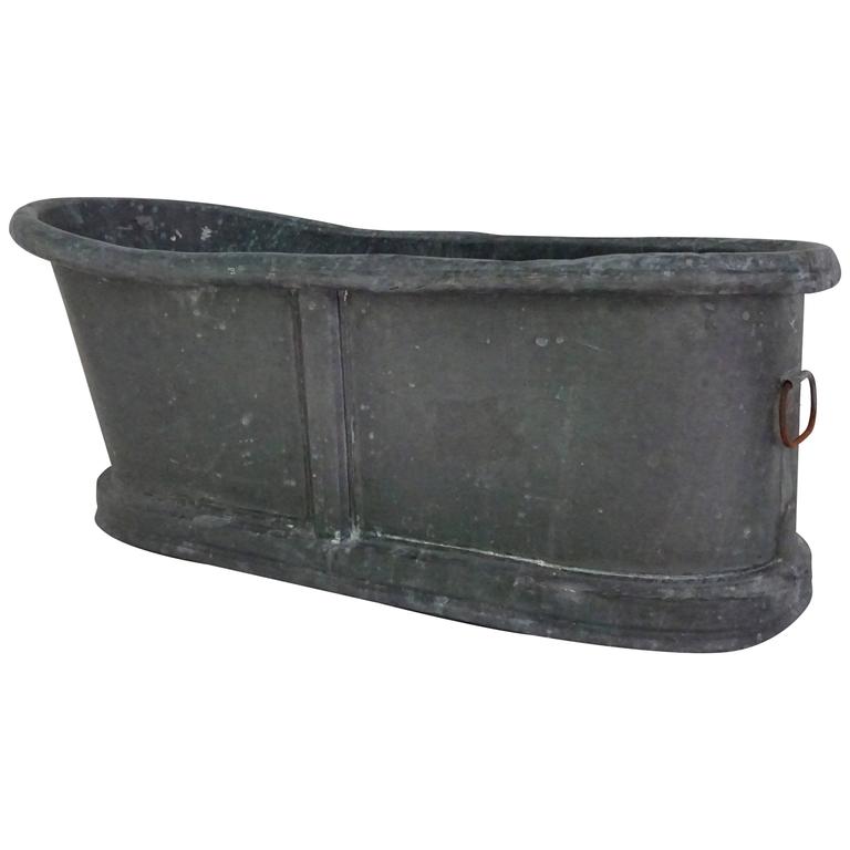 19th Century Zinc Baby Bathtub at 1stDibs