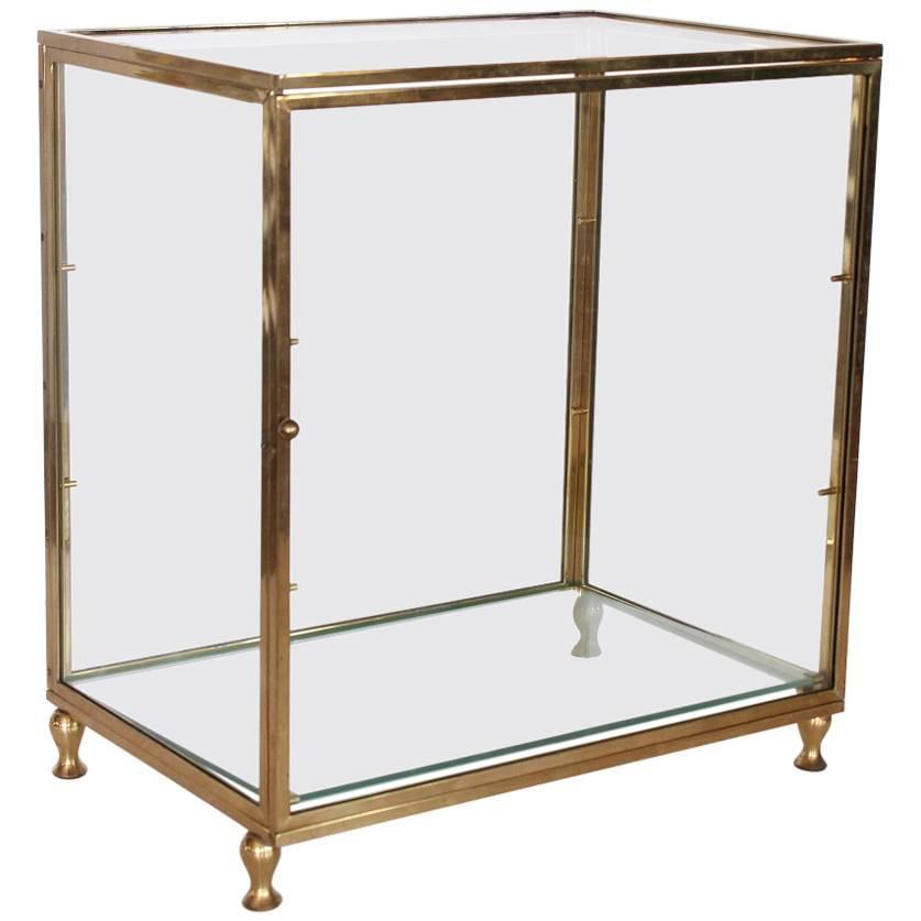 Antique Table Top Brass Showcase For Sale at 1stdibs