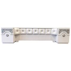 James Mont Style 1940s Headboard with Integrated Nightstands 2