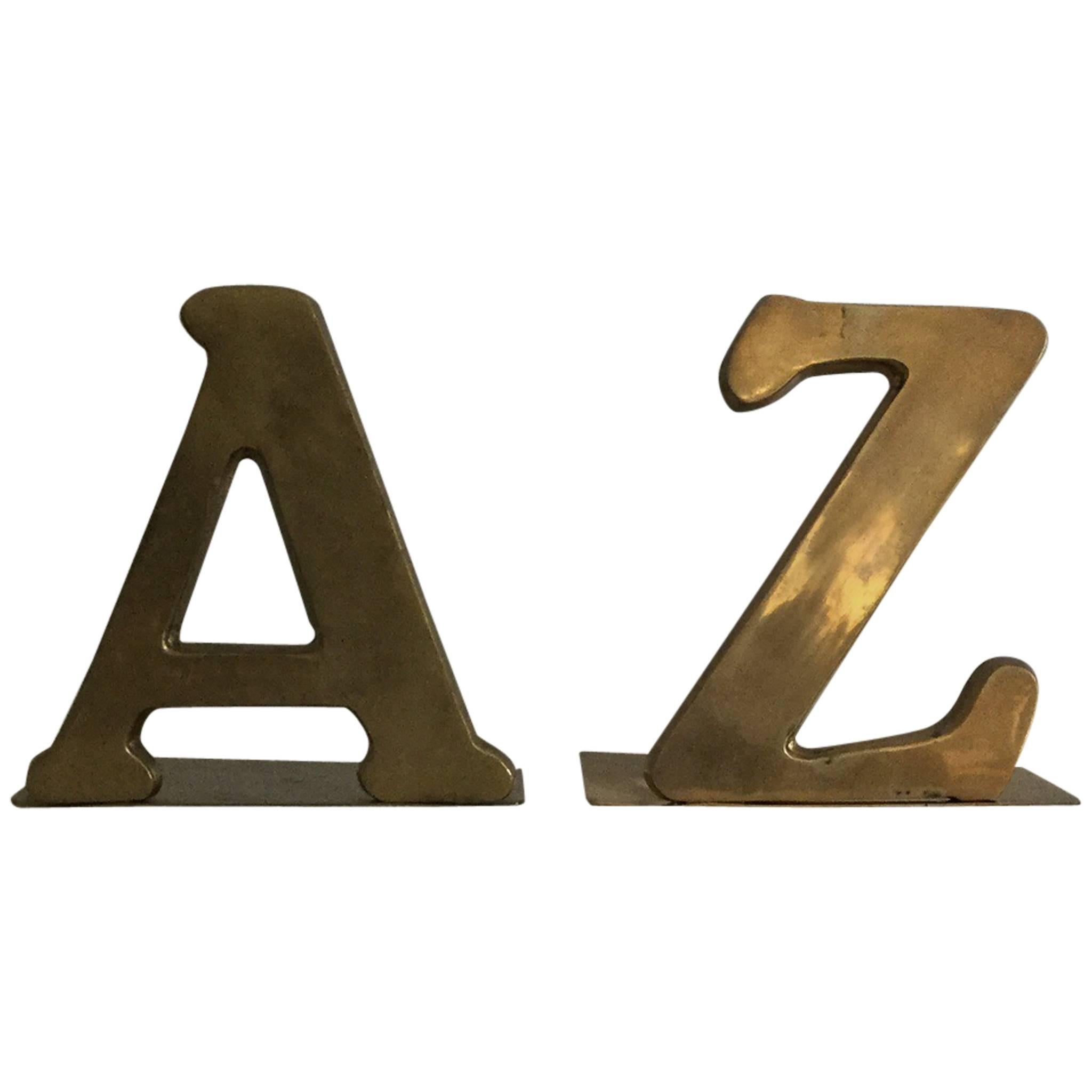 C Jere A to Z Bookends For Sale