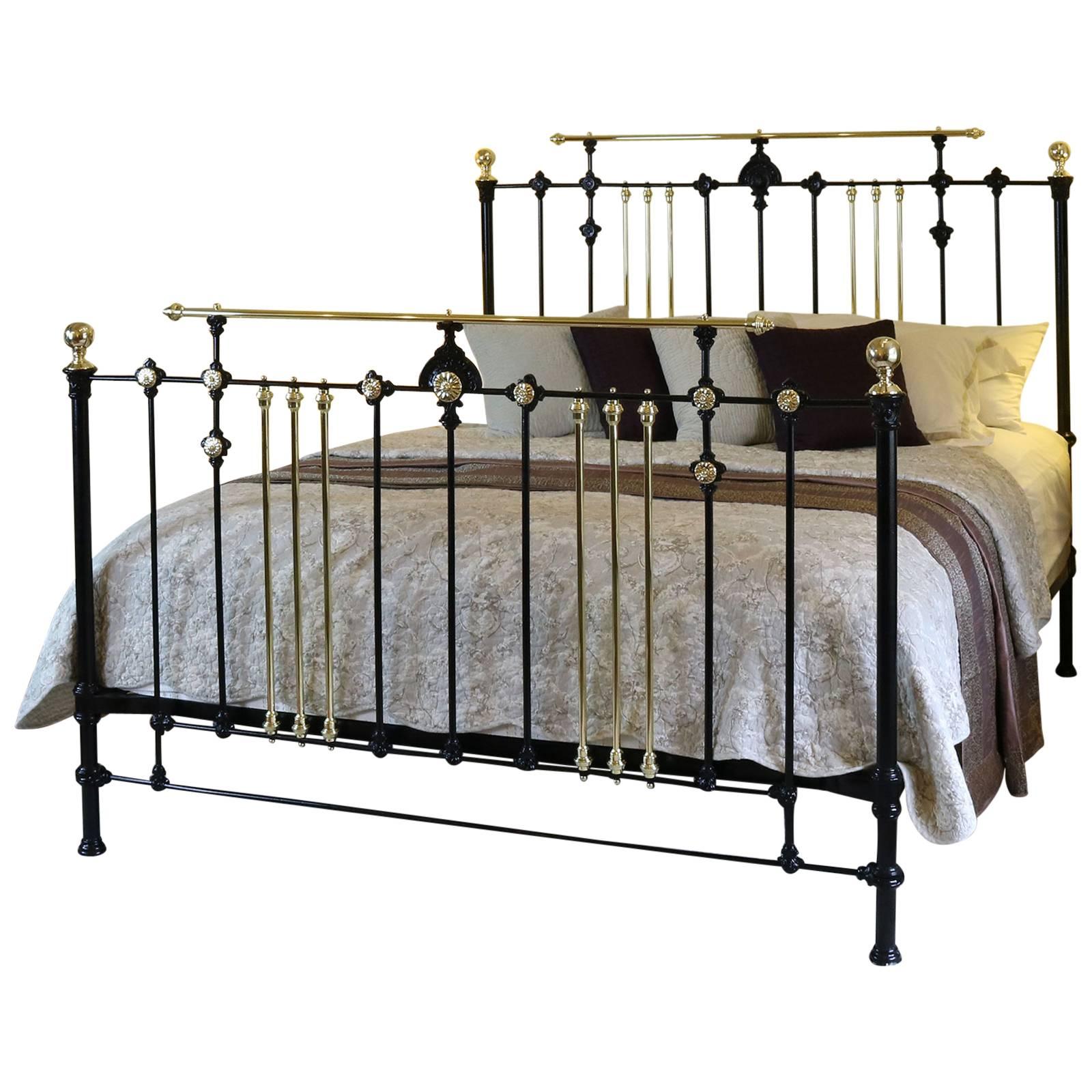 Wide Gothic Style Brass and Iron Bed, MSK31
