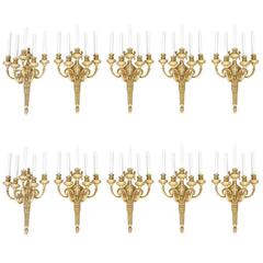 Set of Ten Louis XVI Sconces