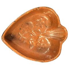 19th Century French Pottery Heart Mold